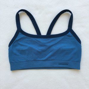 Patagonia Blue Active Mesh Sports Bra, Size XS